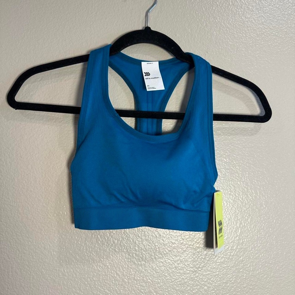 All In Motion blue sports bra size XS